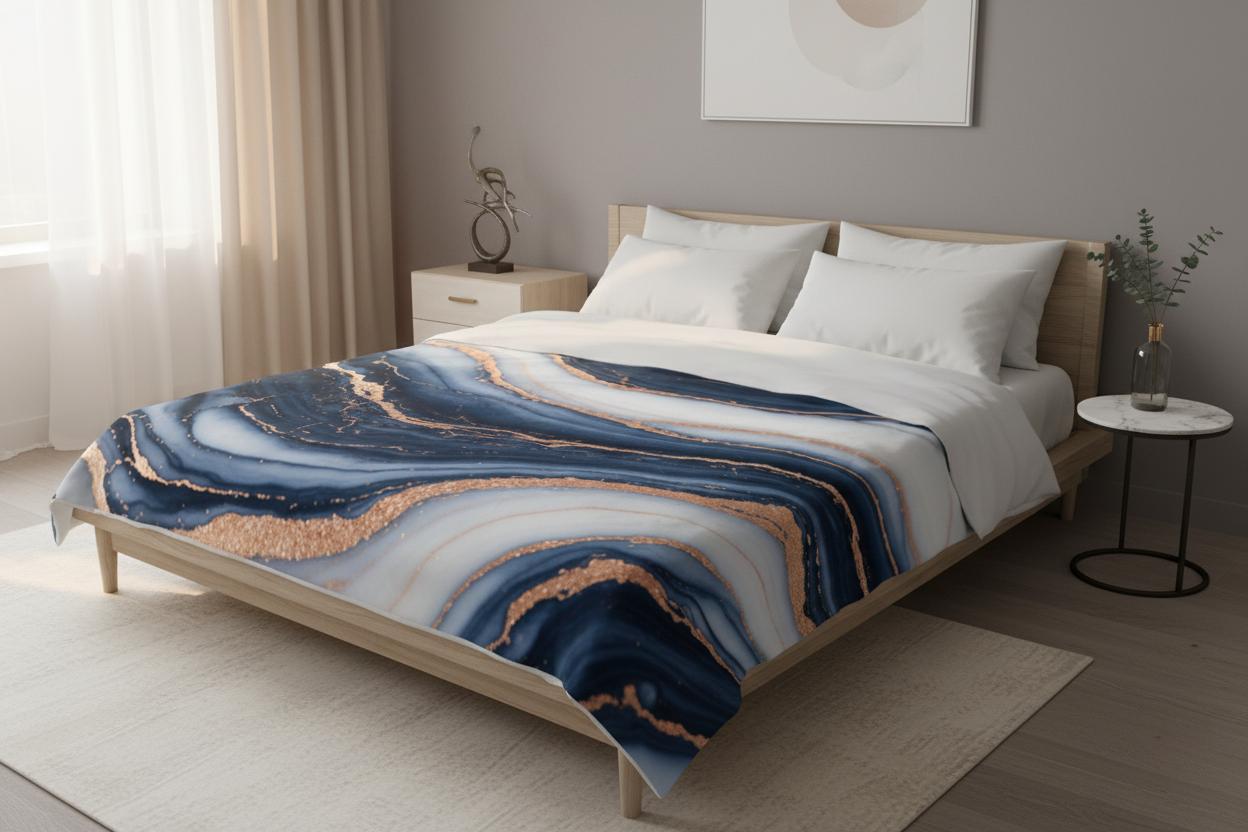 60x80 throw blanket on bed