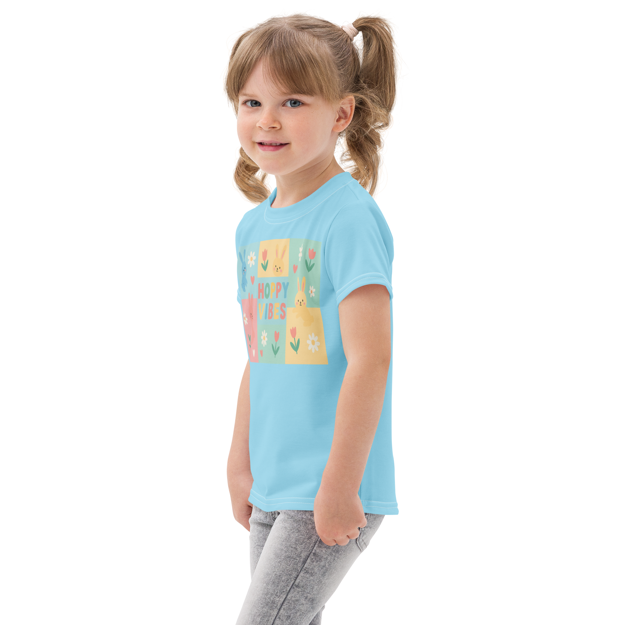 Kids cotton crew neck t-shirt-Always Blessed Print