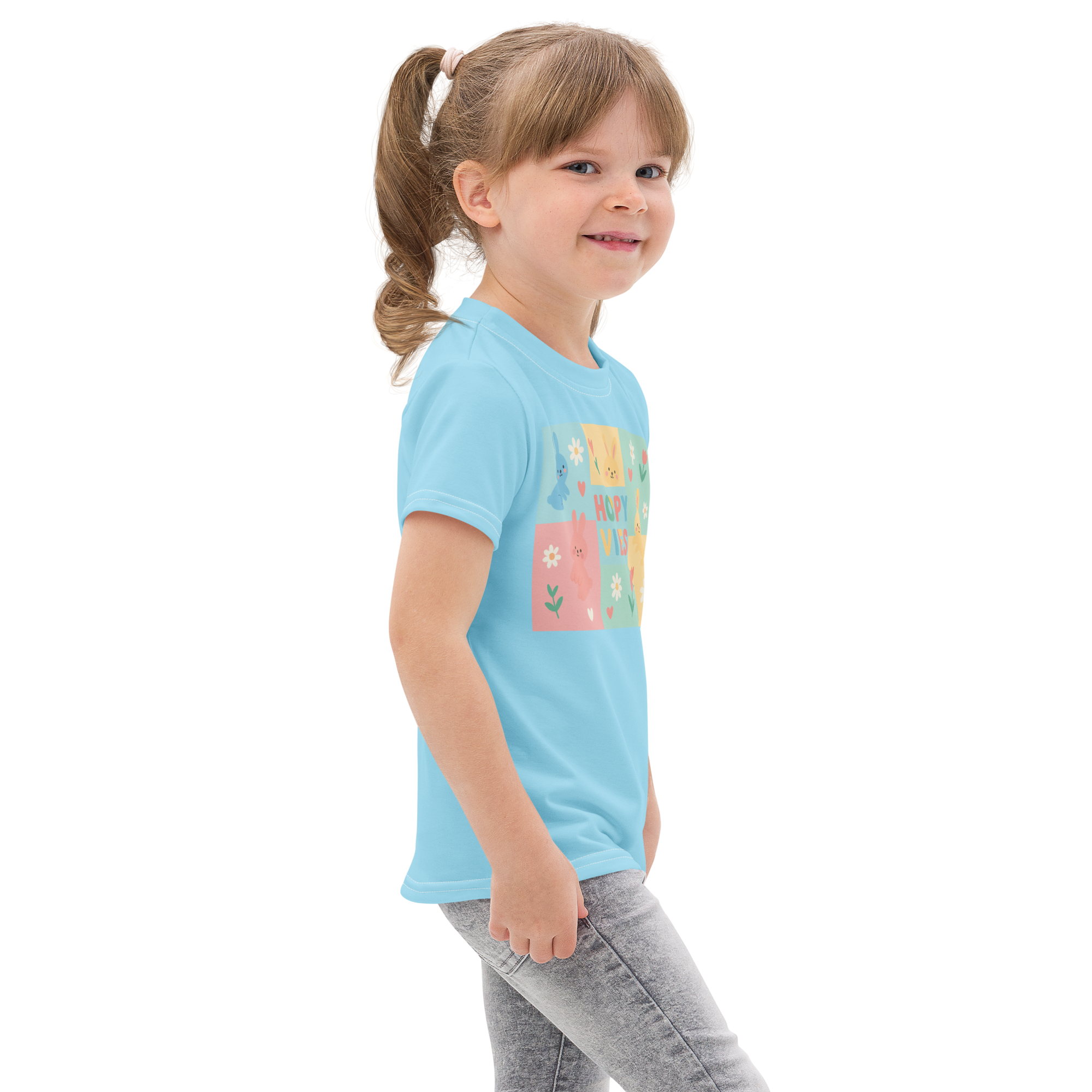 Kids cotton crew neck t-shirt-Always Blessed Print