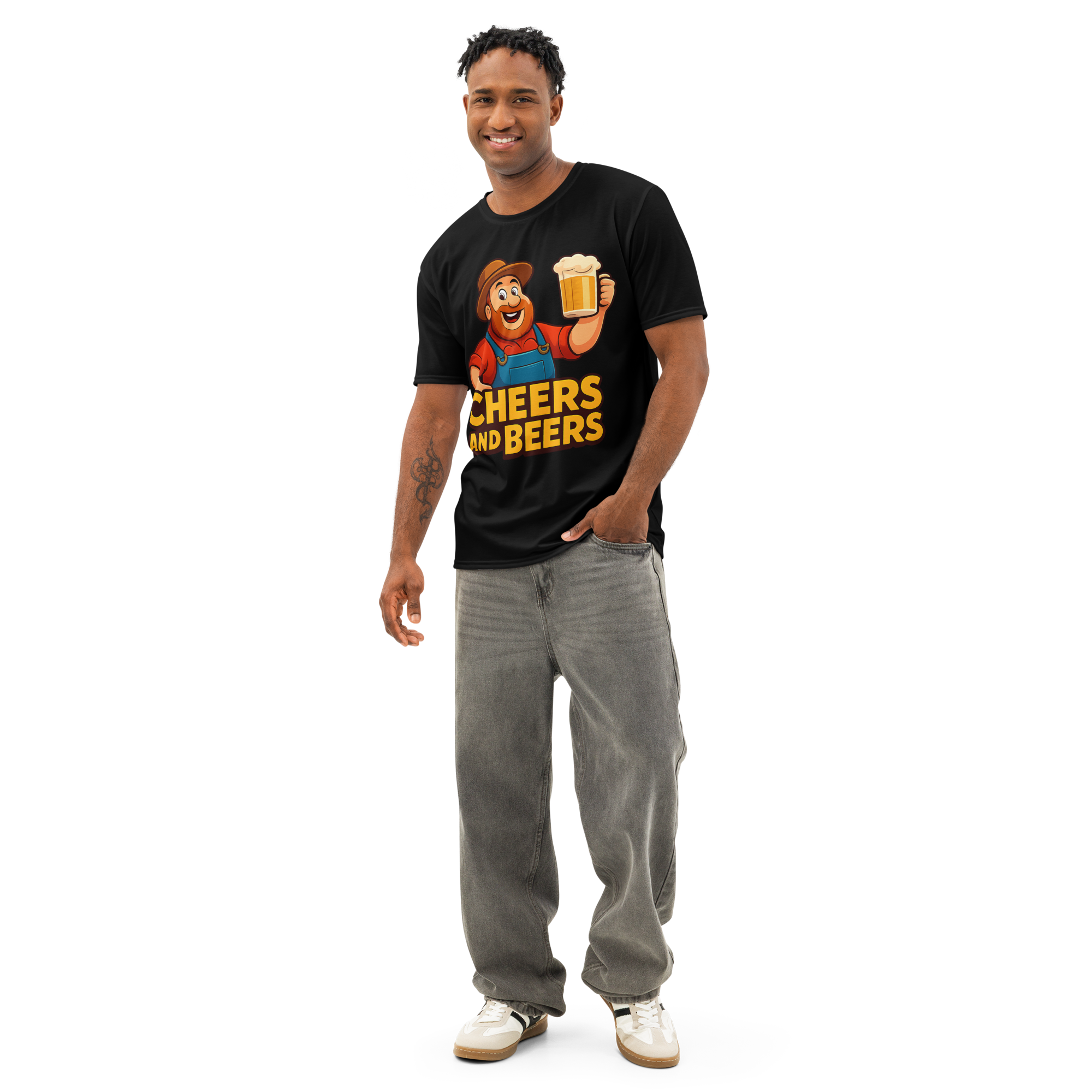 Men’s cotton crew neck t-shirt-Always Blessed Print