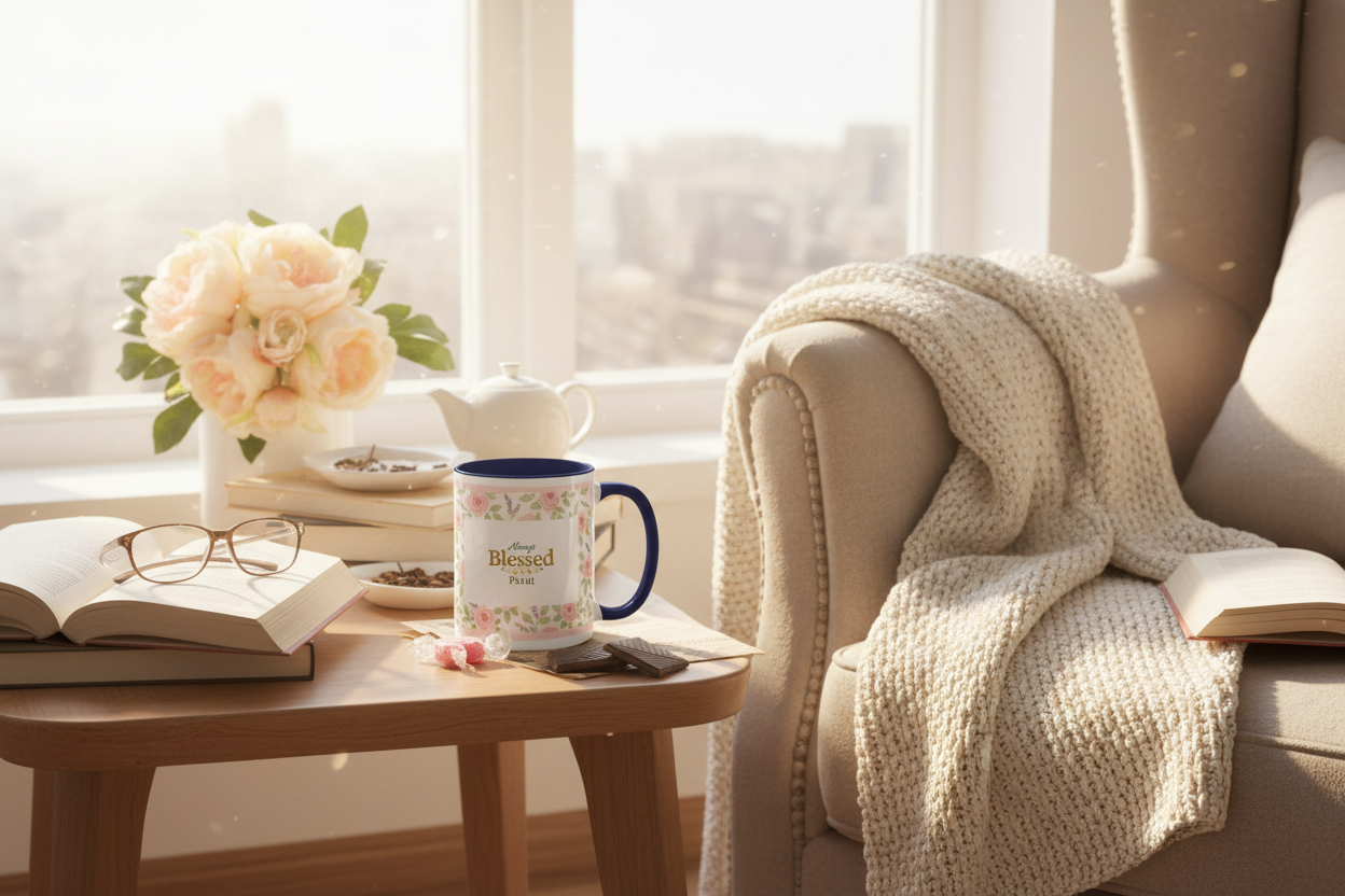 Always Blessed Mug Reading