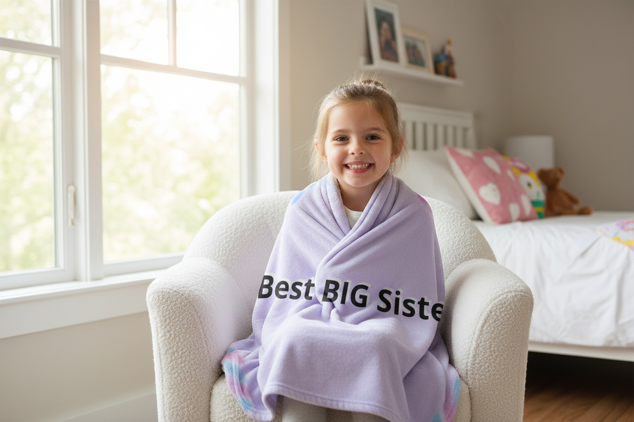 Girl Wrapped in Blanket