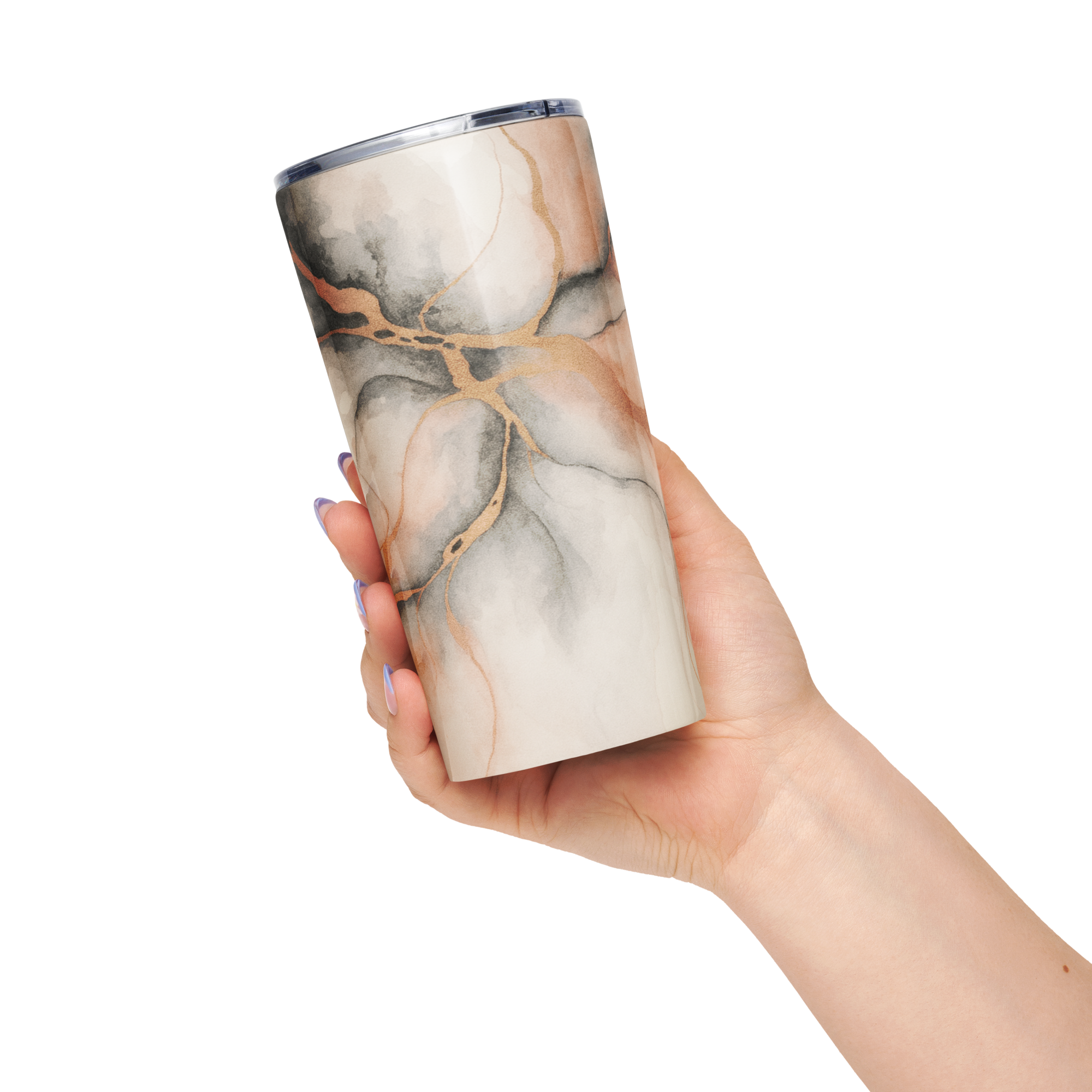 Tapered stainless steel tumbler-Always Blessed Print