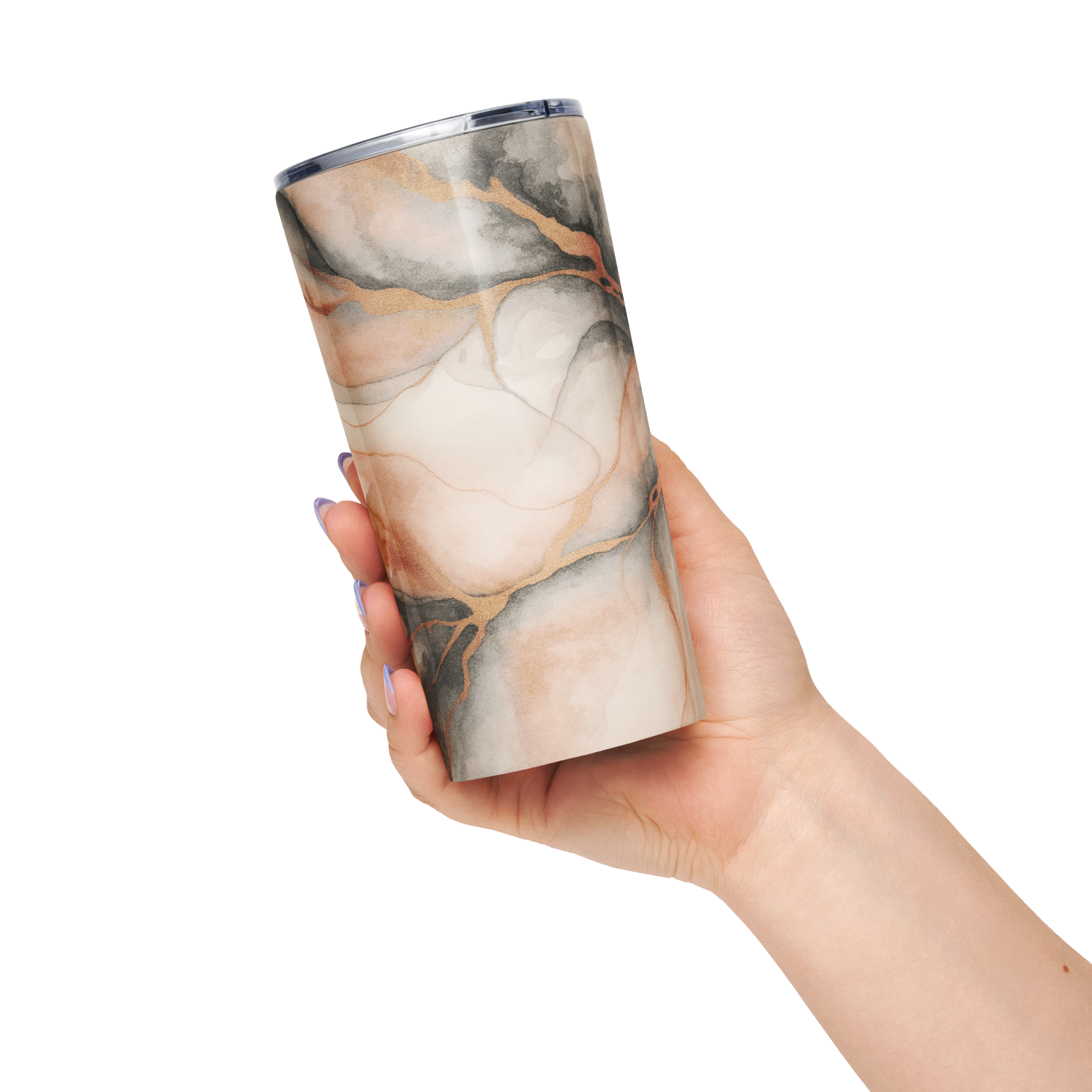 Tapered stainless steel tumbler-Always Blessed Print