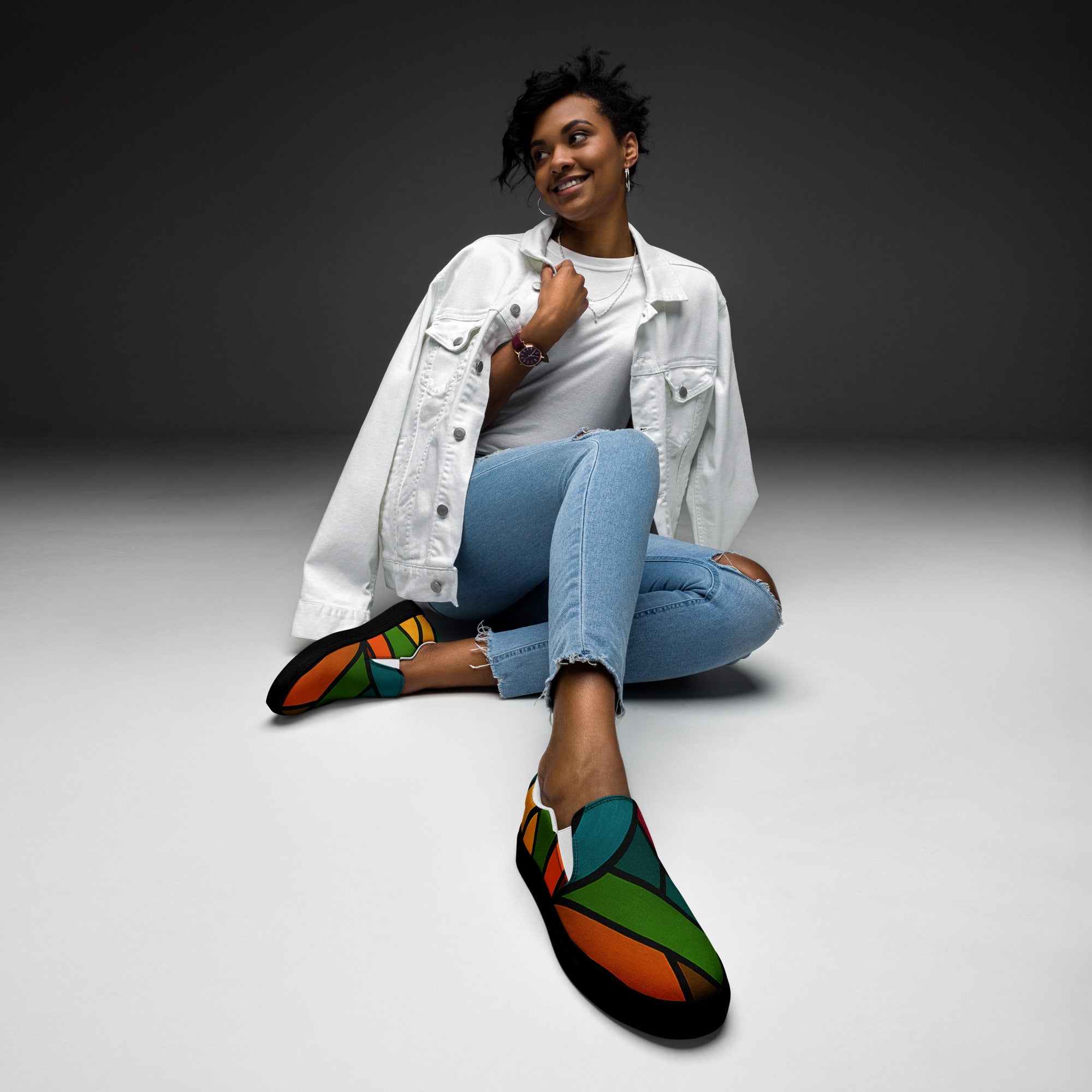 Women’s Slip-On Canvas Shoes-Always Blessed Print