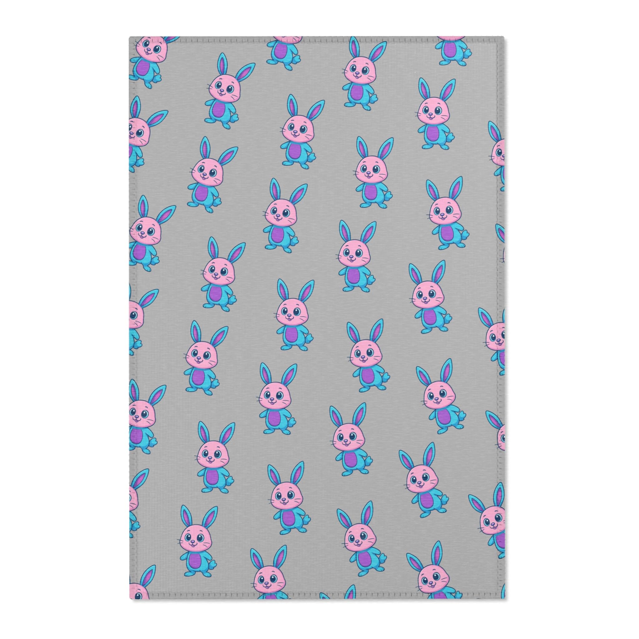 Cute Bunny Area Rug - Whimsical Decor for Kids' Rooms, Playrooms, Easter, Gifts, Playful Home Accent-Always Blessed Print