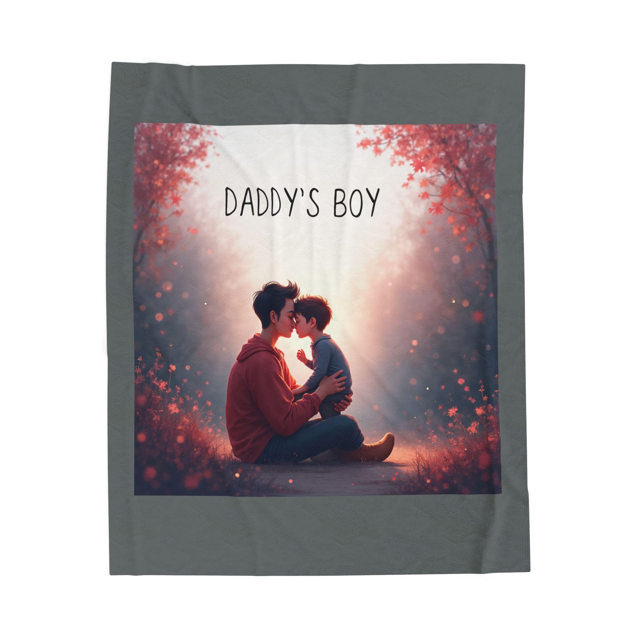 Daddy's boy Velveteen Plush Blanket-Always Blessed Print