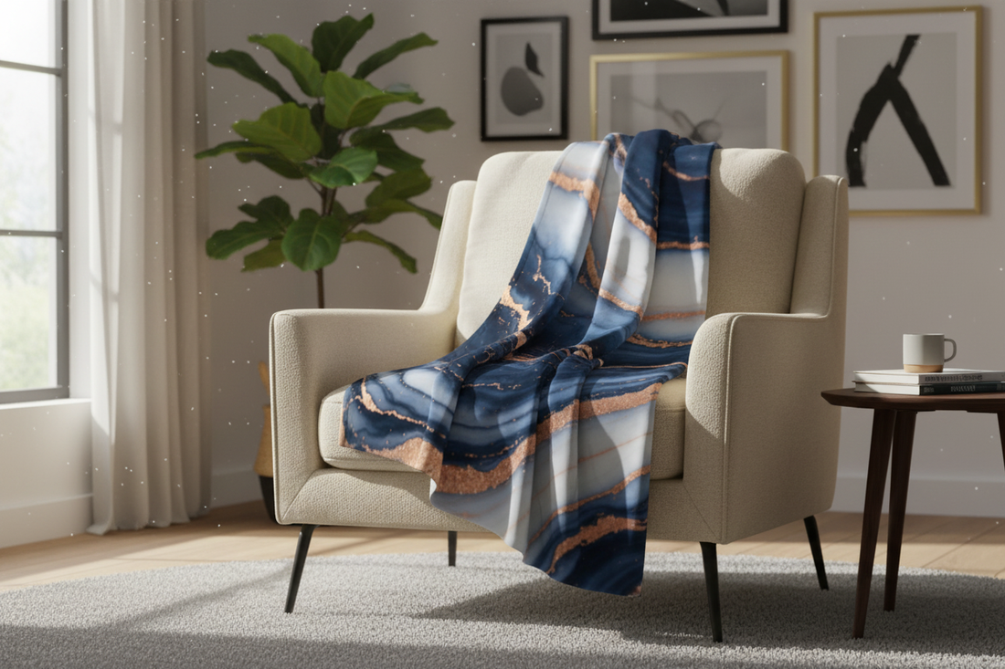 30x40 throw blanket on armchair