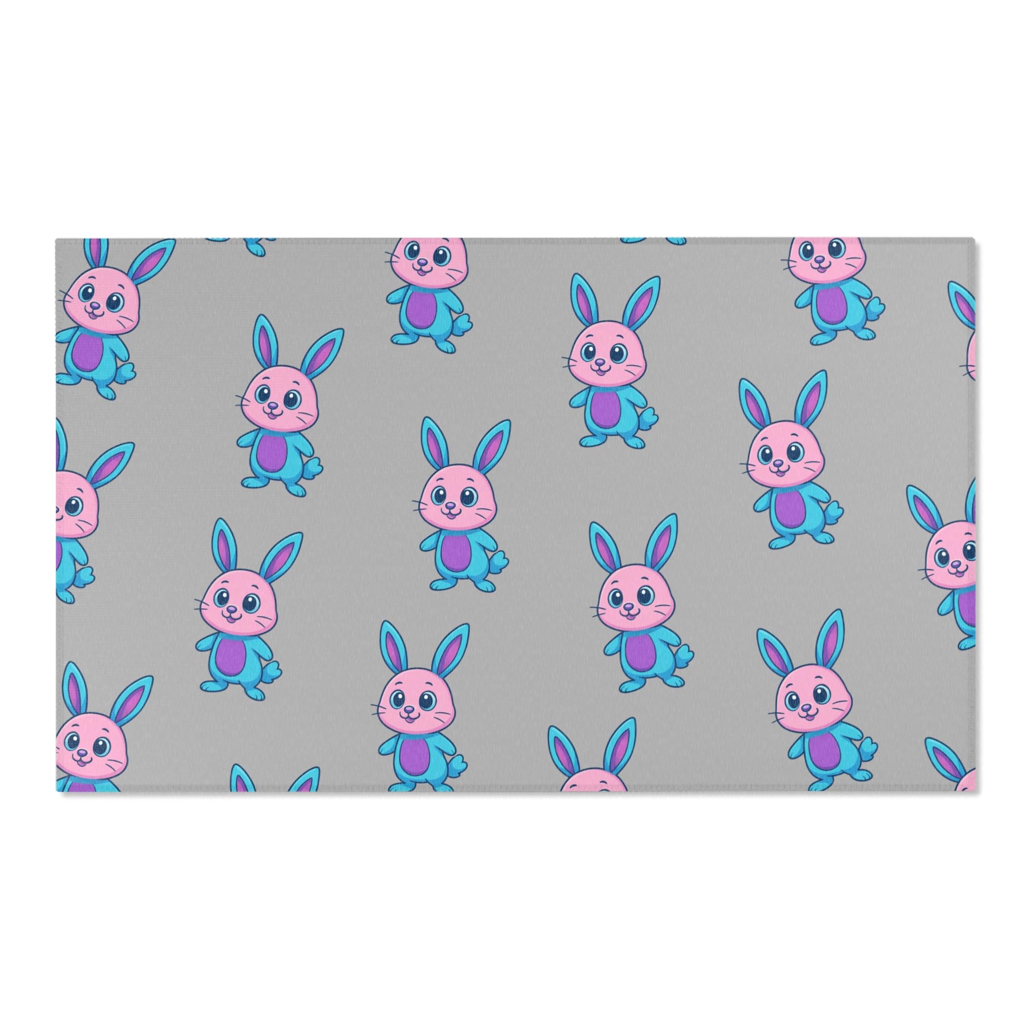 Cute Bunny Area Rug - Whimsical Decor for Kids' Rooms, Playrooms, Easter, Gifts, Playful Home Accent-Always Blessed Print