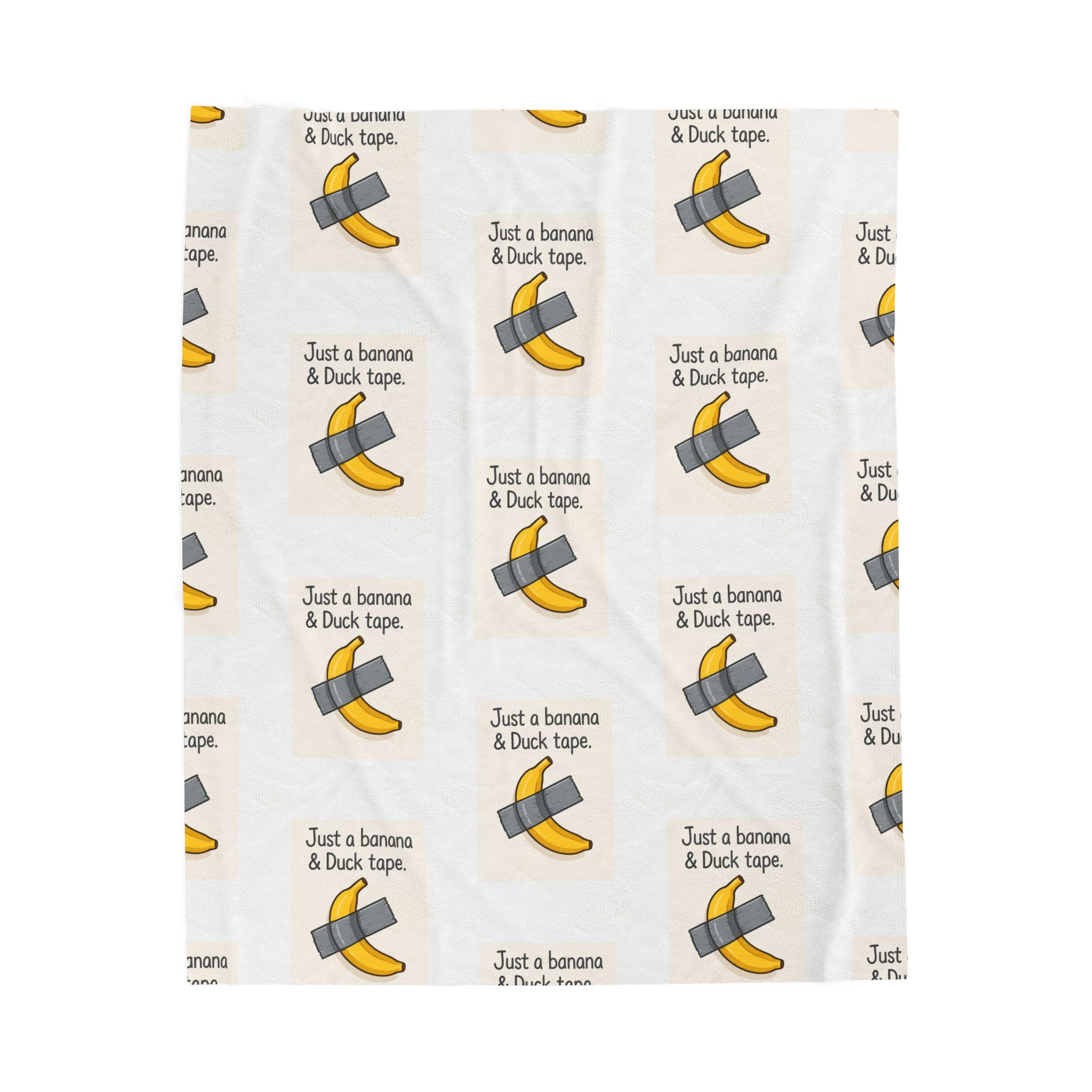 Funny Banana & Duck Tape Velveteen Plush Blanket-Always Blessed Print