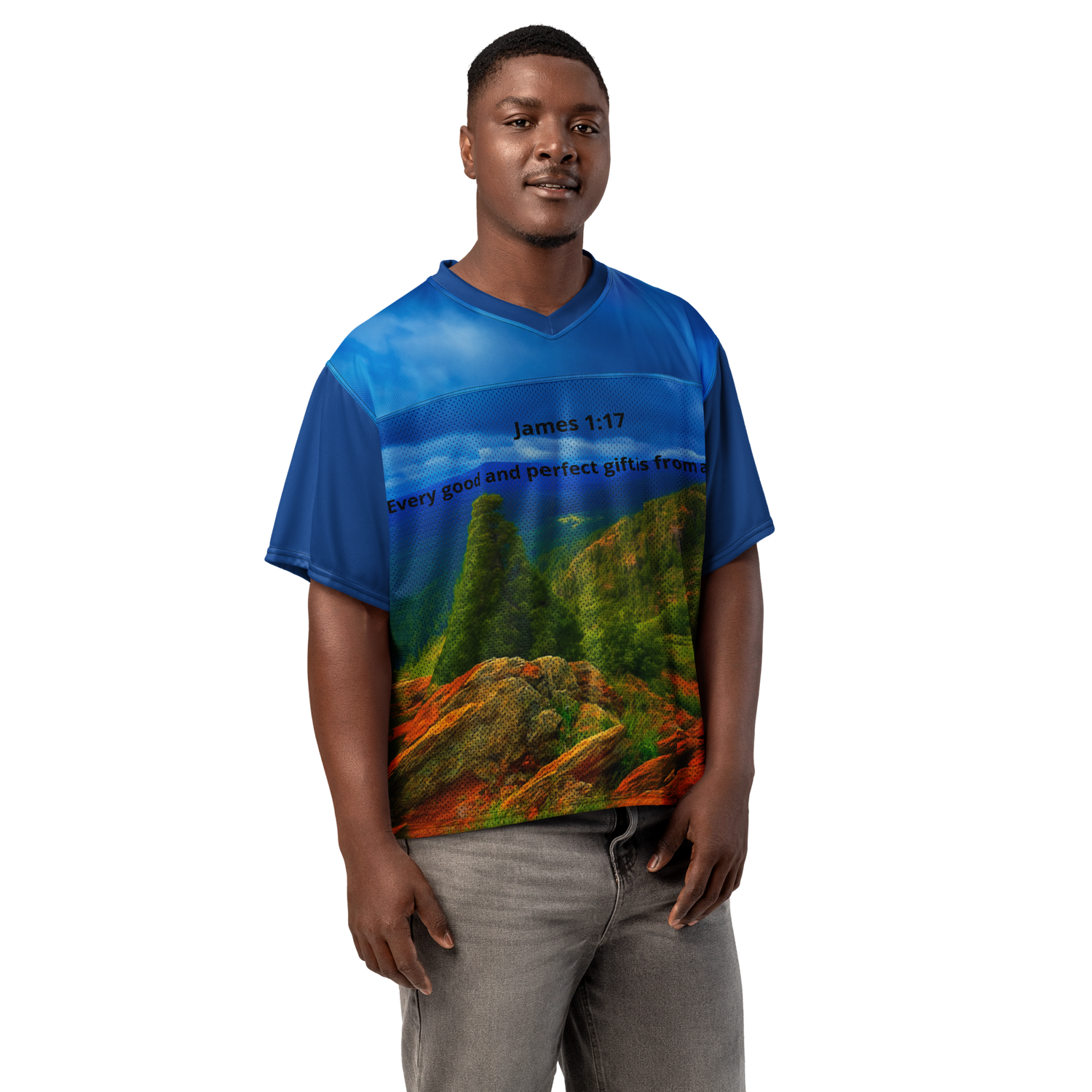 Boxy football jersey-Always Blessed Print