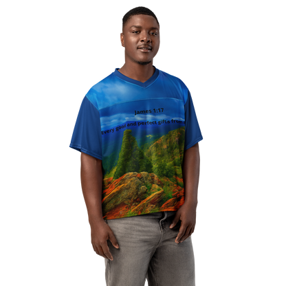 Boxy football jersey-Always Blessed Print