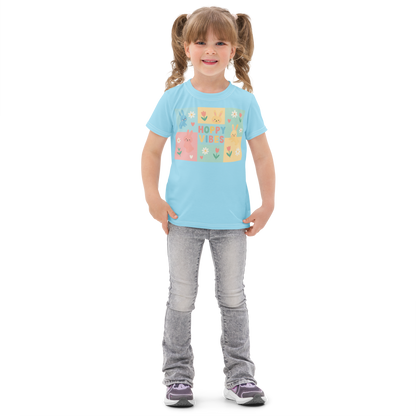 Kids cotton crew neck t-shirt-Always Blessed Print