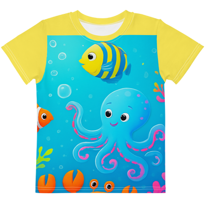 Kids cotton crew neck t-shirt-Always Blessed Print