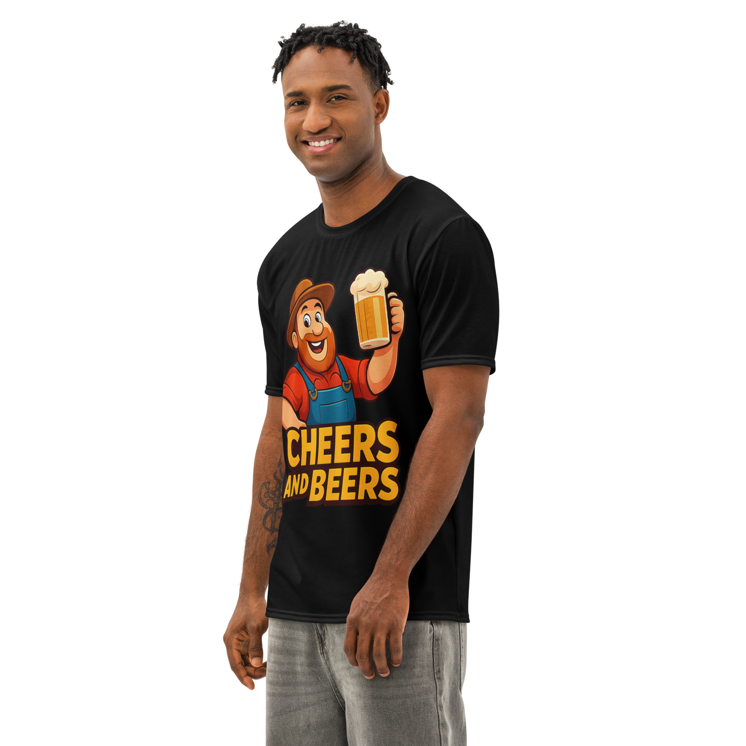 Men’s cotton crew neck t-shirt-Always Blessed Print