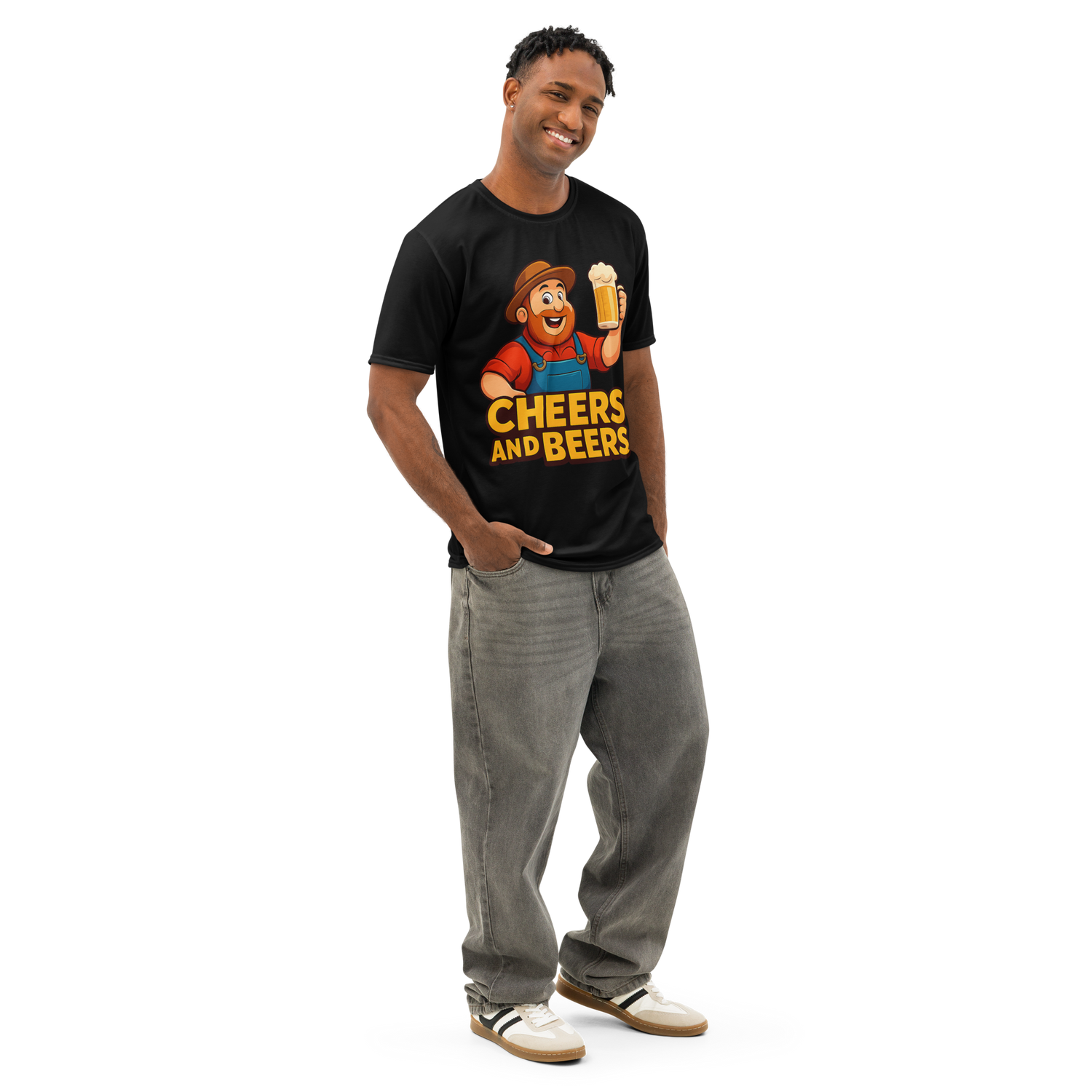 Men’s cotton crew neck t-shirt-Always Blessed Print