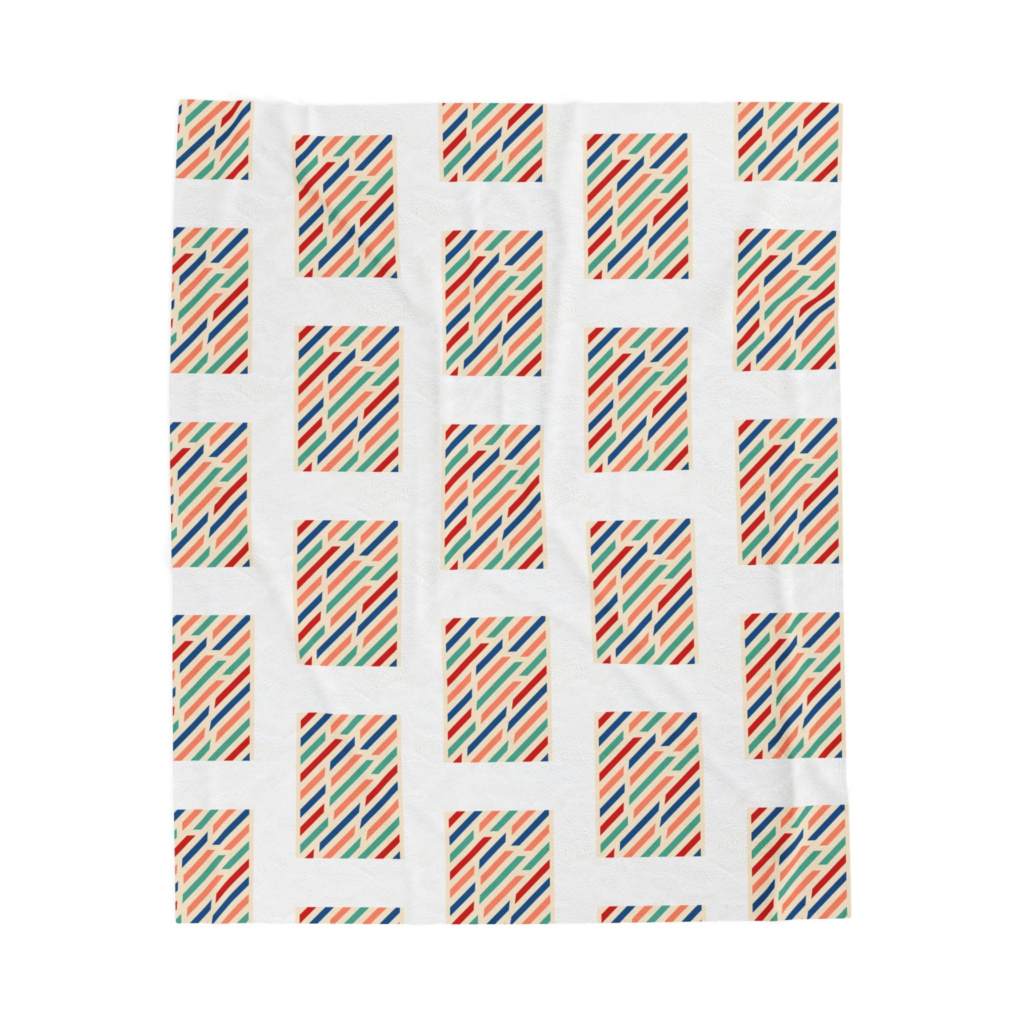 Colorful Striped Velveteen Blanket | Cozy Gift for Home Decor, Bedtime Snuggles, Baby Shower, Holiday Comfort, Warmth-Always Blessed Print