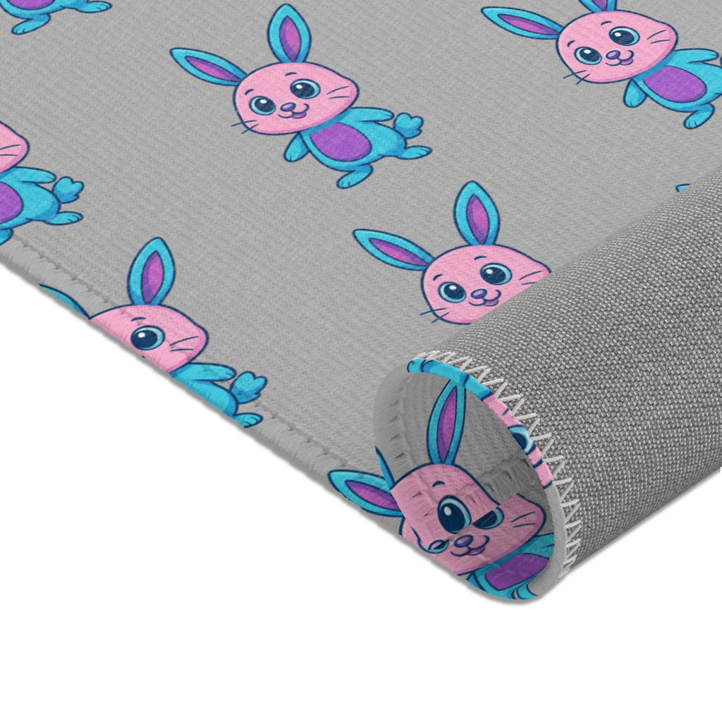 Cute Bunny Area Rug - Whimsical Decor for Kids' Rooms, Playrooms, Easter, Gifts, Playful Home Accent-Always Blessed Print