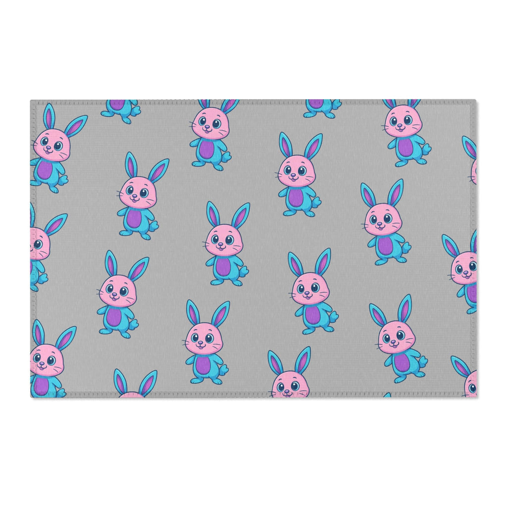 Cute Bunny Area Rug - Whimsical Decor for Kids' Rooms, Playrooms, Easter, Gifts, Playful Home Accent-Always Blessed Print