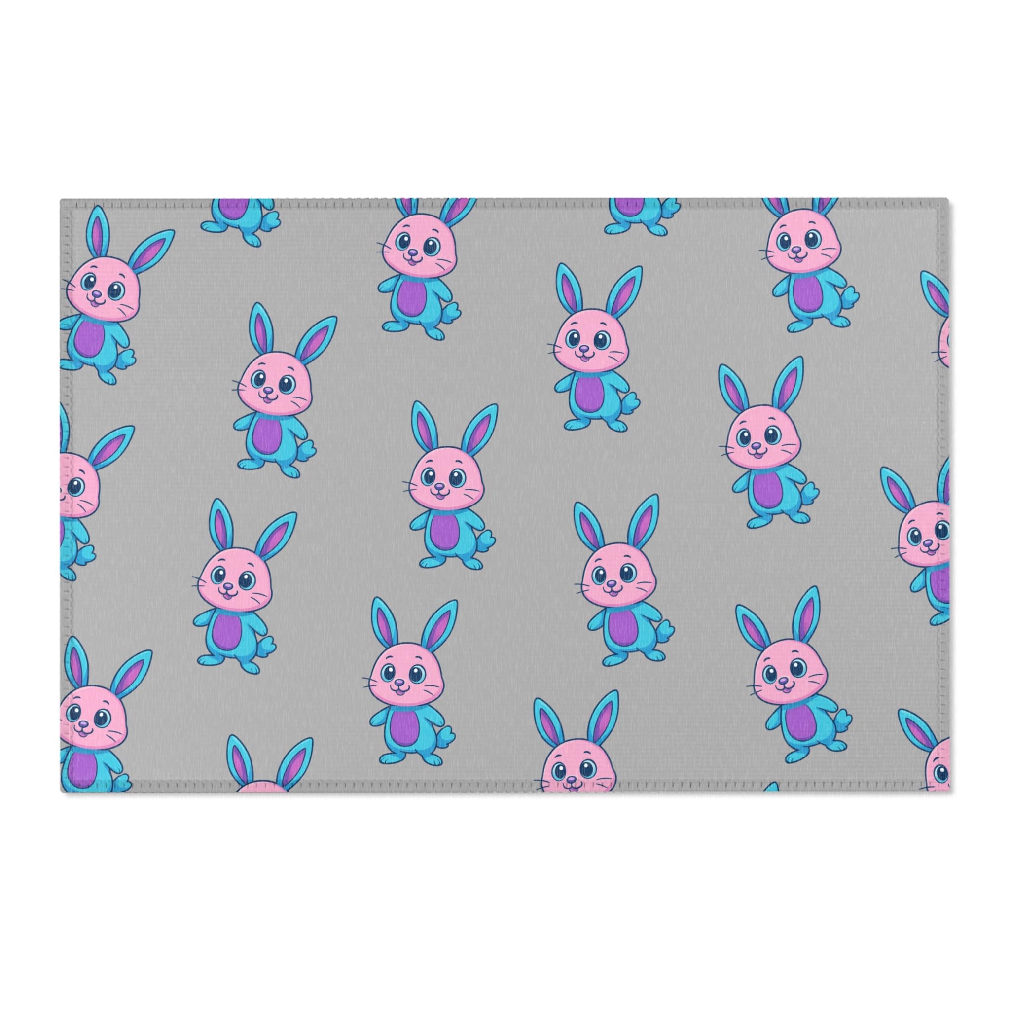 Cute Bunny Area Rug - Whimsical Decor for Kids' Rooms, Playrooms, Easter, Gifts, Playful Home Accent-Always Blessed Print
