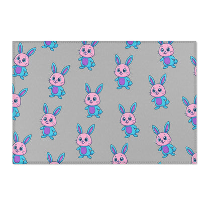 Cute Bunny Area Rug - Whimsical Decor for Kids&