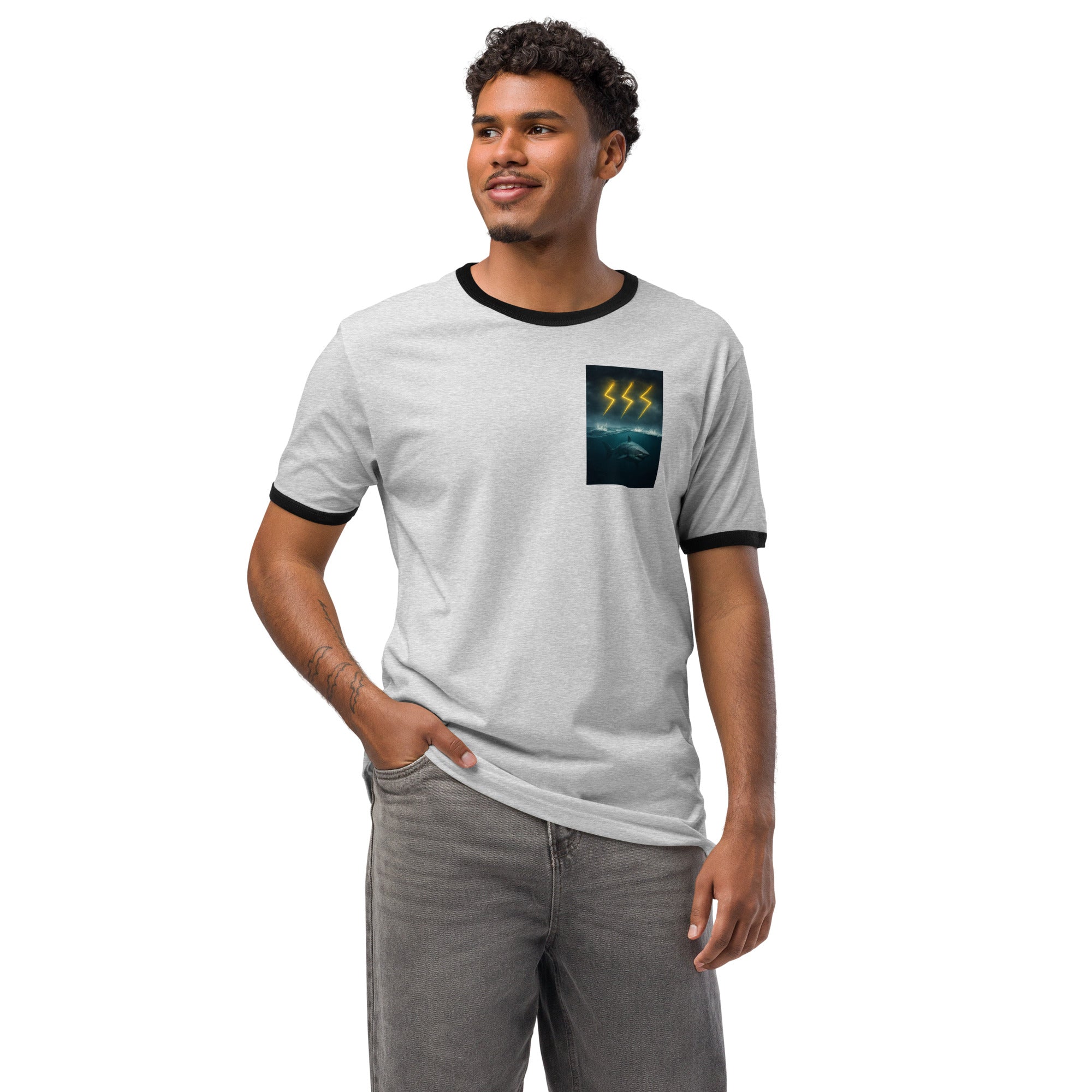 Unisex ringer t-shirt-Always Blessed Print