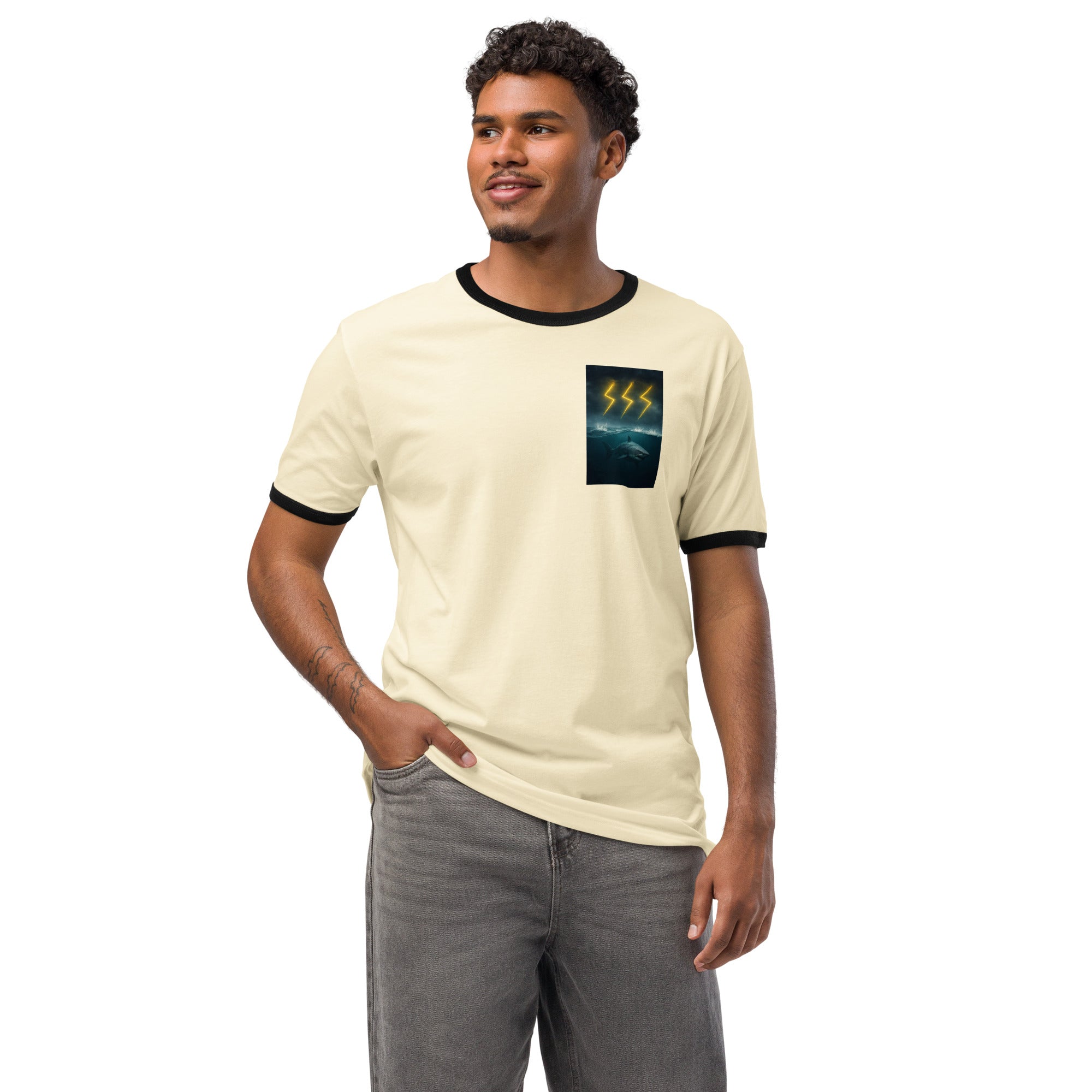 Unisex ringer t-shirt-Always Blessed Print