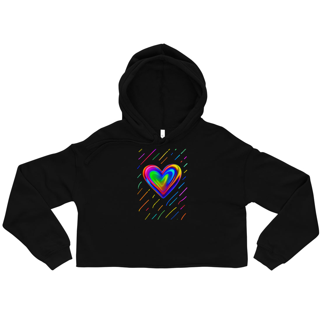 Crop Hoodie-Always Blessed Print