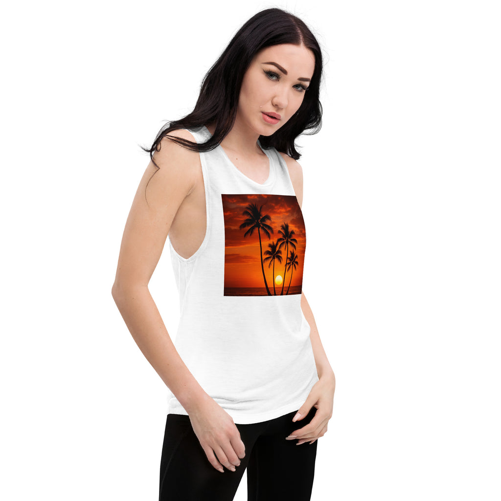 Ladies’ Muscle Tank-Always Blessed Print