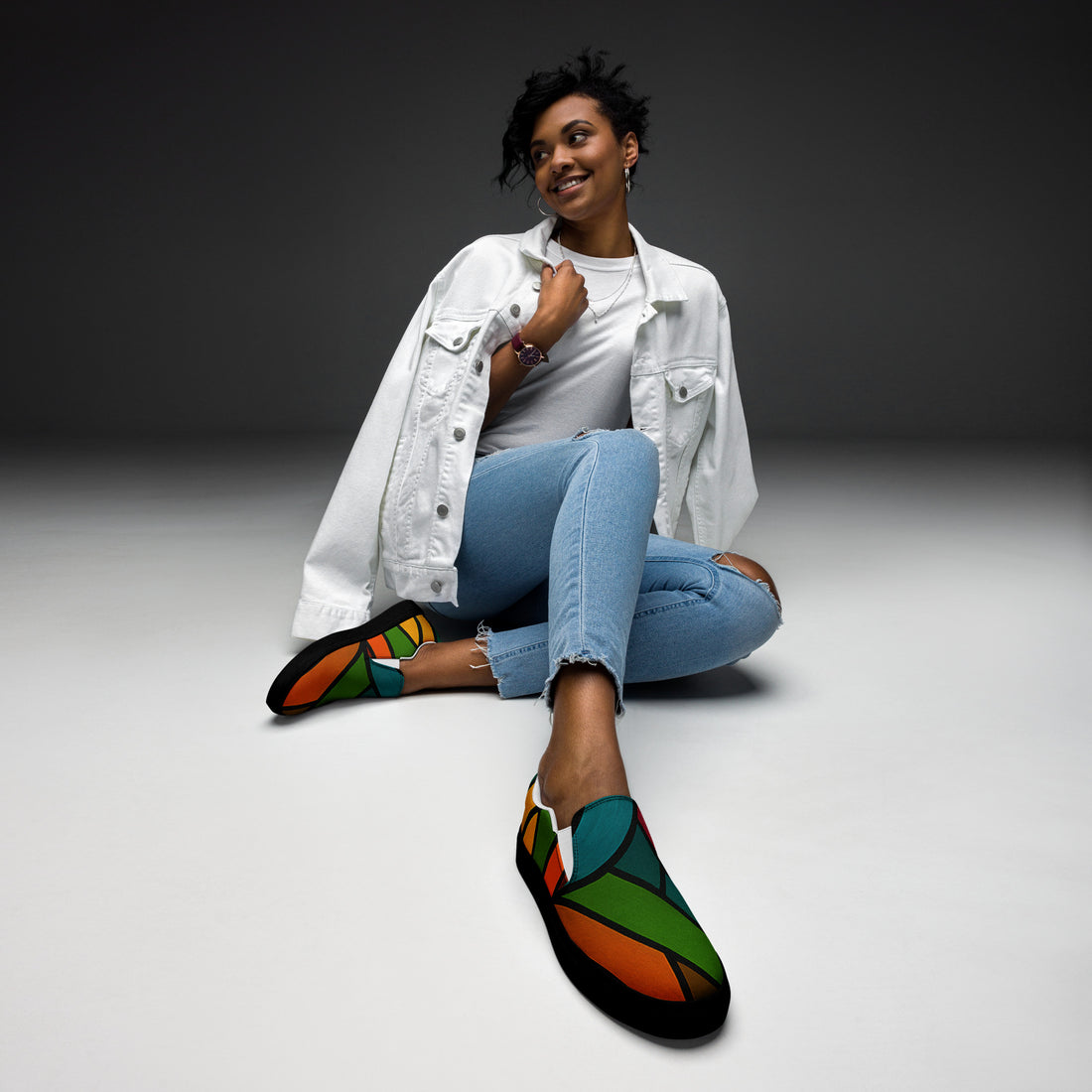 Women’s Slip-On Canvas Shoes-Always Blessed Print